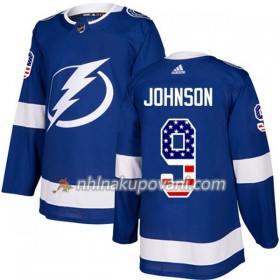 Tampa Bay Lightning Dresy Tyler Johnson 9 2017-2018 USA Flag Fashion Modrá Adidas Authentic - Pánské